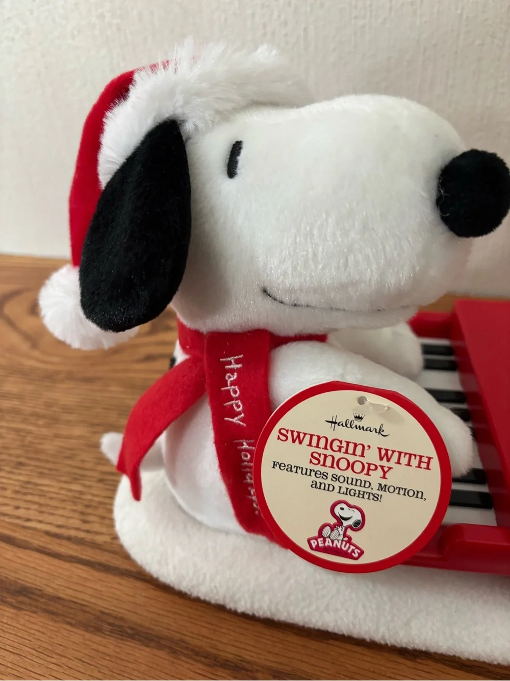 Hallmark Swingin' With Snoopy Woodstock Piano Music Lights 2009 Christmas NWT